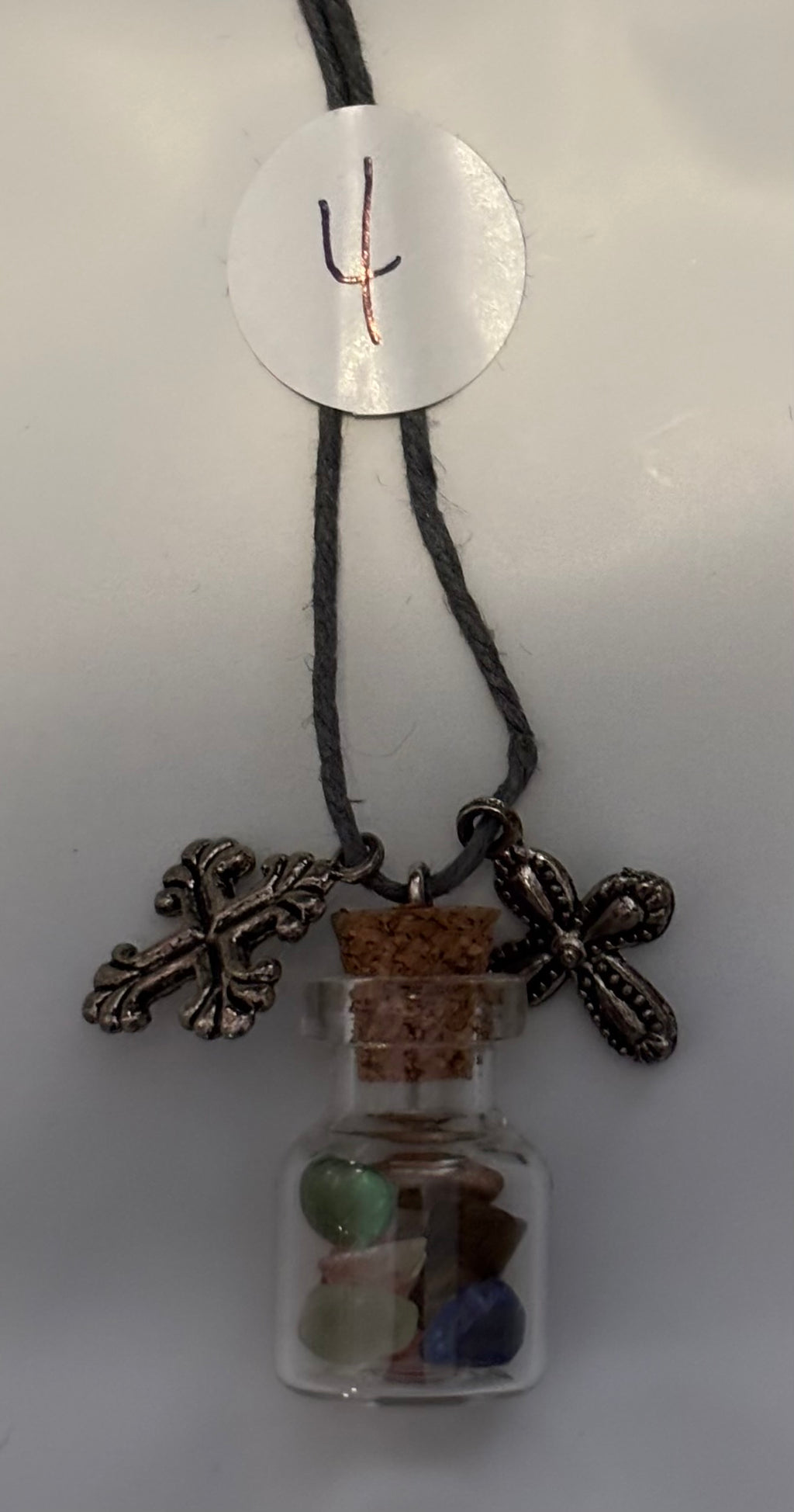 Custom Made all natural hemp cord crystals necklaces