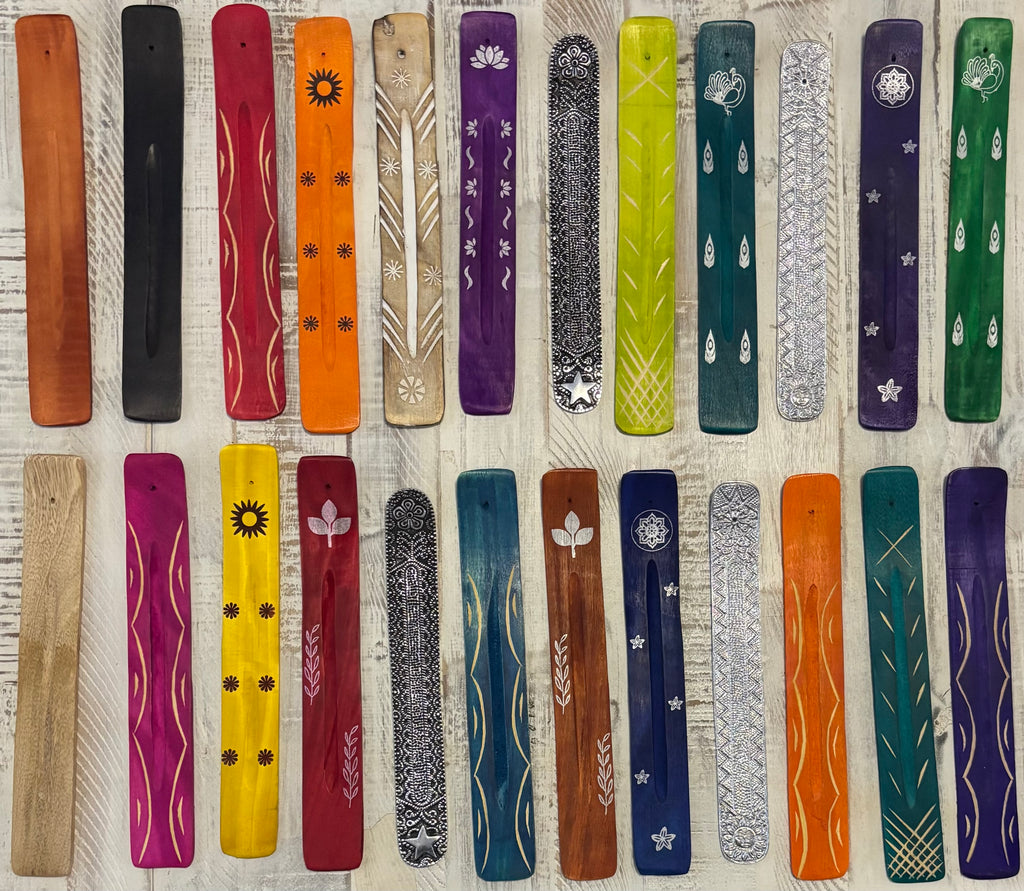 Incense holders- wooden and metal each