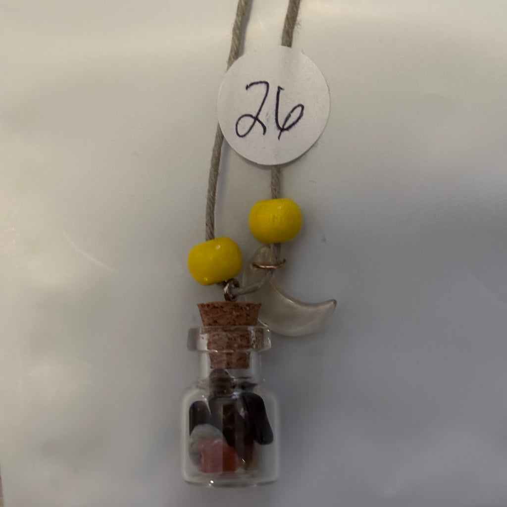 Custom Made all natural hemp cord crystals necklaces
