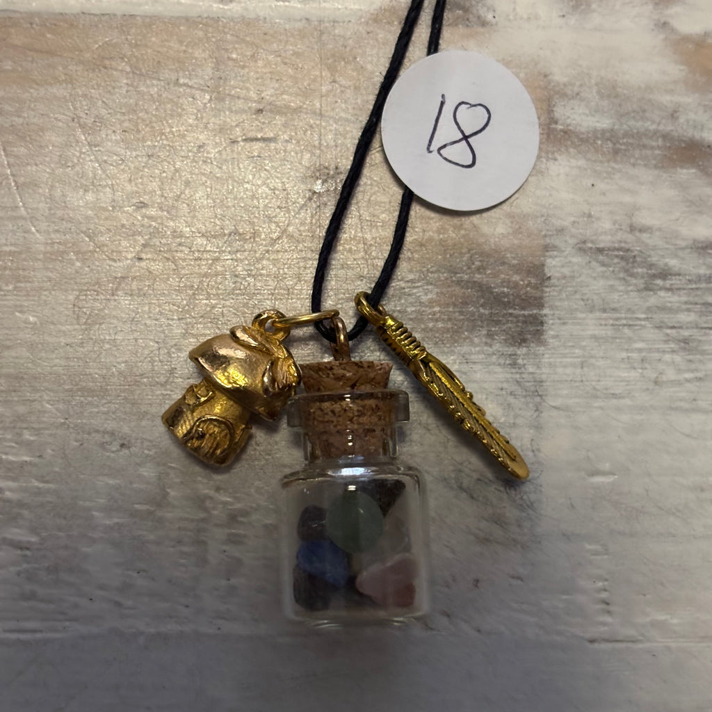 Custom Made all natural hemp cord crystals necklaces