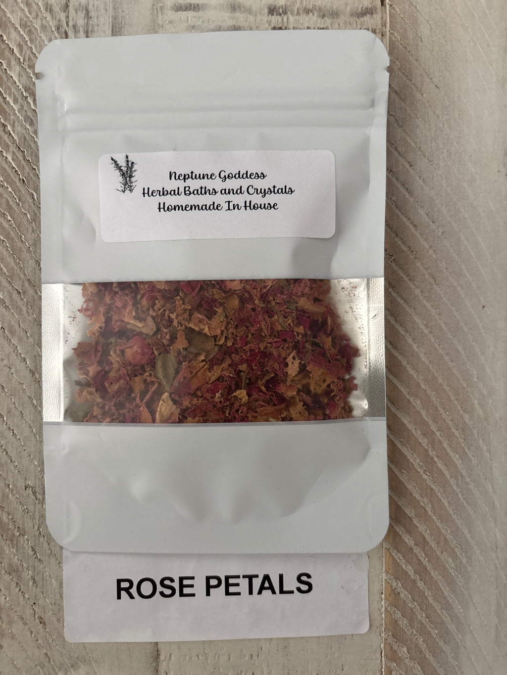 Dried florals ingredients by the pouch- lavender chamomile and roses pictured