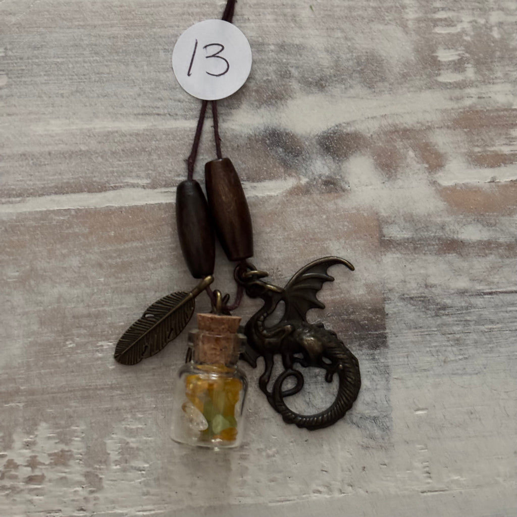 Custom Made all natural hemp cord crystals necklaces