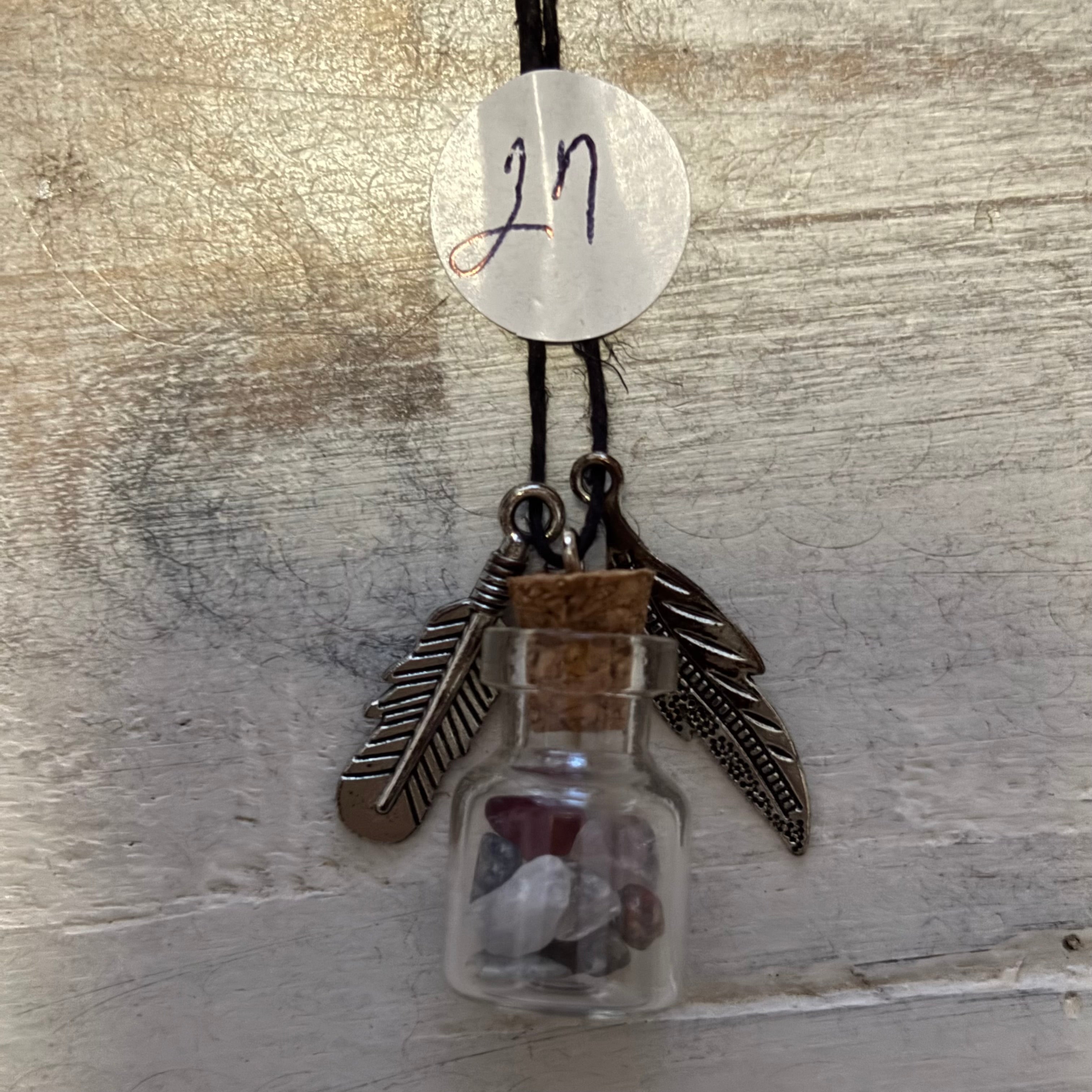 Custom Made all natural hemp cord crystals necklaces