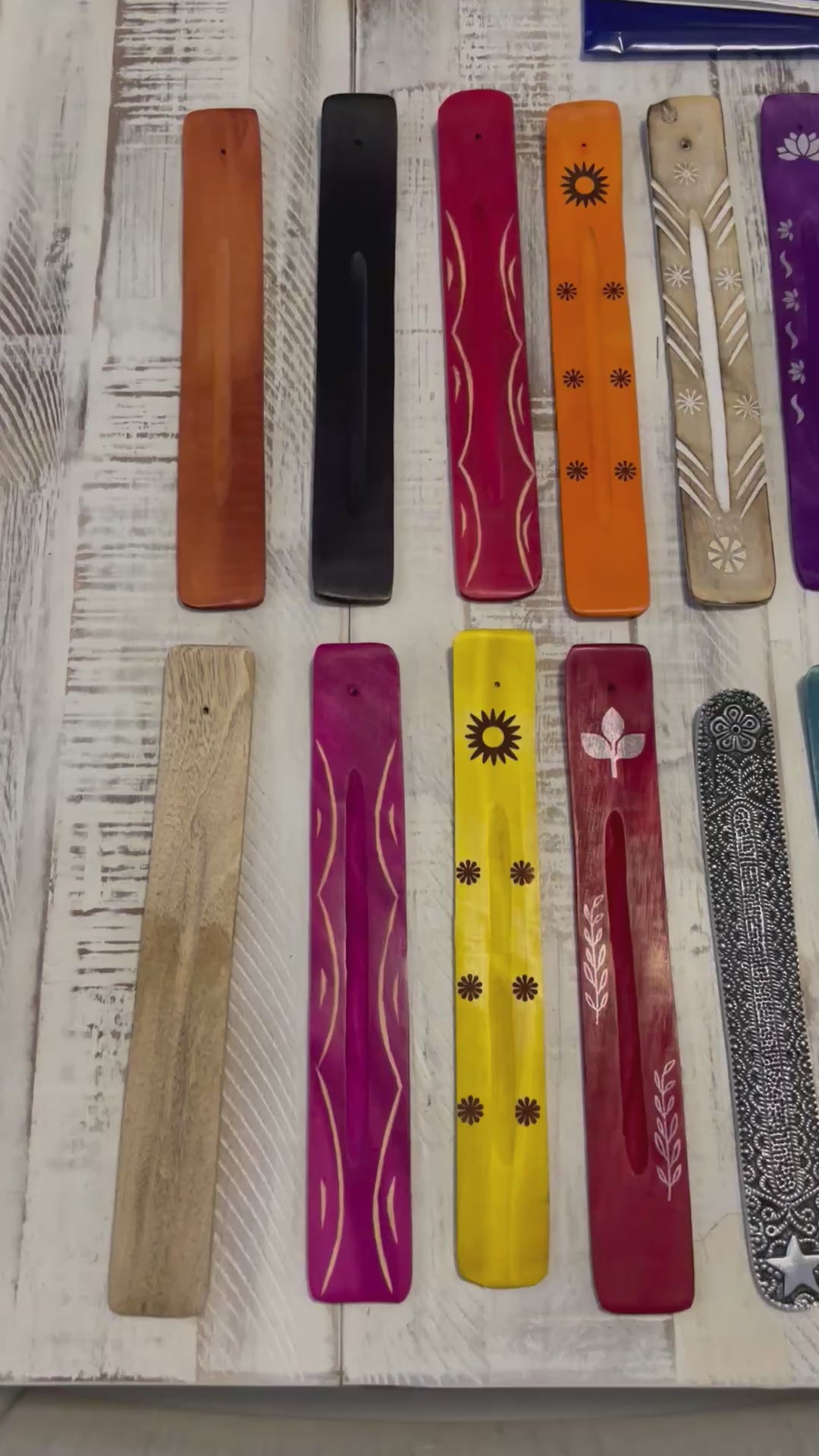 Incense holders- wooden and metal each